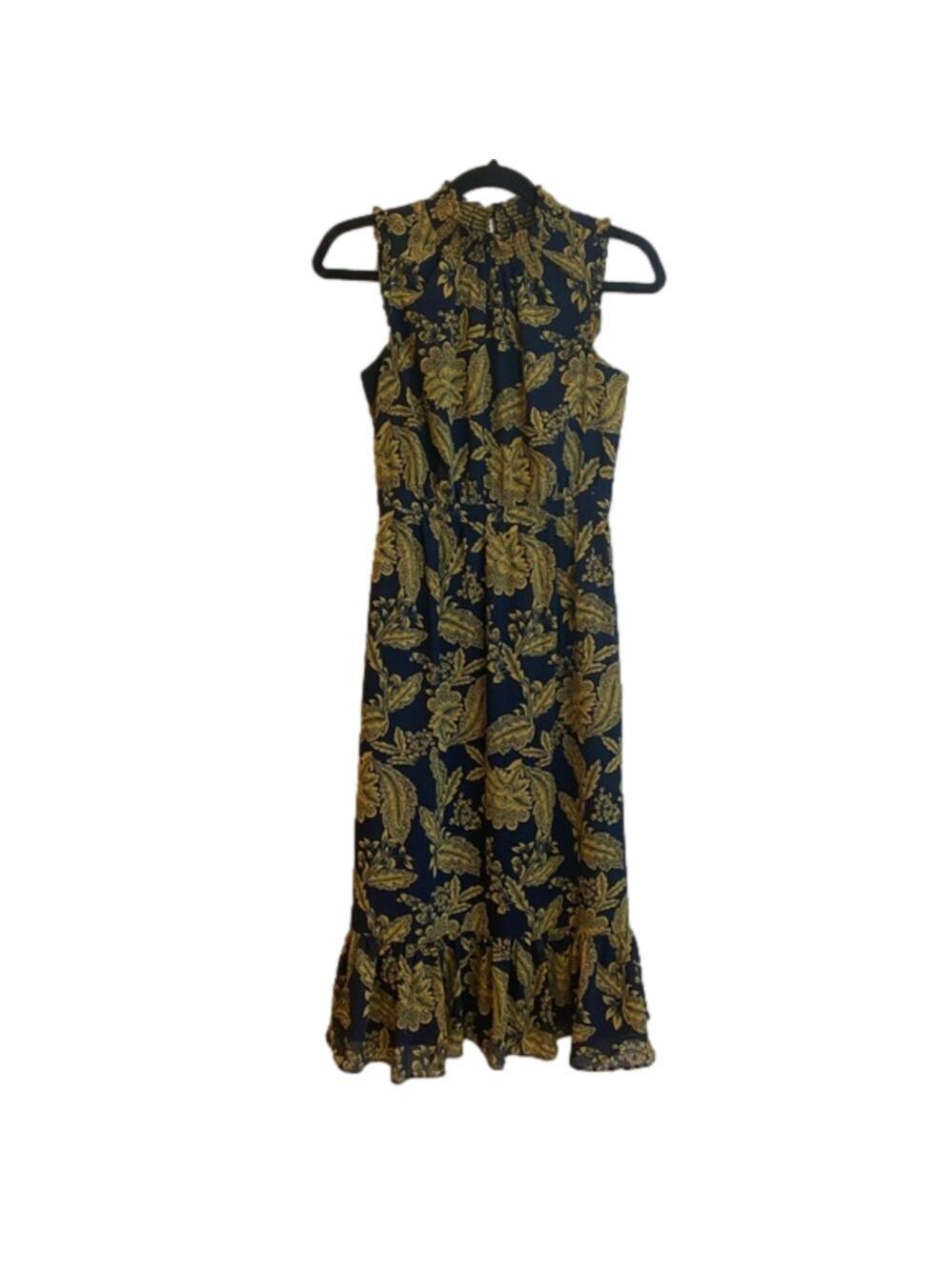 BANANA REPUBLIC Floral Chiffon Midi Dress